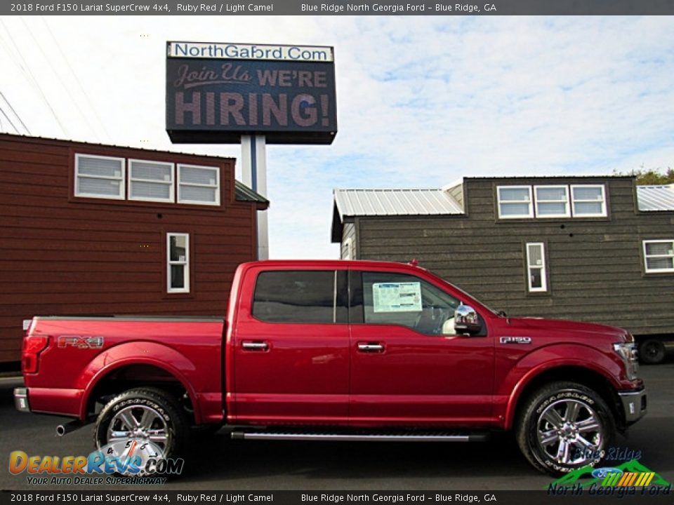 2018 Ford F150 Lariat SuperCrew 4x4 Ruby Red / Light Camel Photo #6
