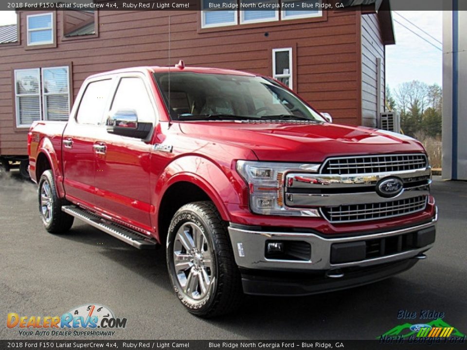 2018 Ford F150 Lariat SuperCrew 4x4 Ruby Red / Light Camel Photo #7