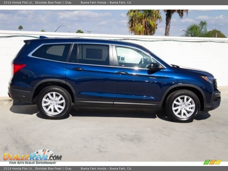 2019 Honda Pilot LX Obsidian Blue Pearl / Gray Photo #5