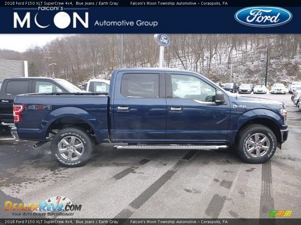 2018 Ford F150 XLT SuperCrew 4x4 Blue Jeans / Earth Gray Photo #1