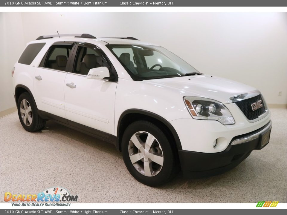2010 GMC Acadia SLT AWD Summit White / Light Titanium Photo #1