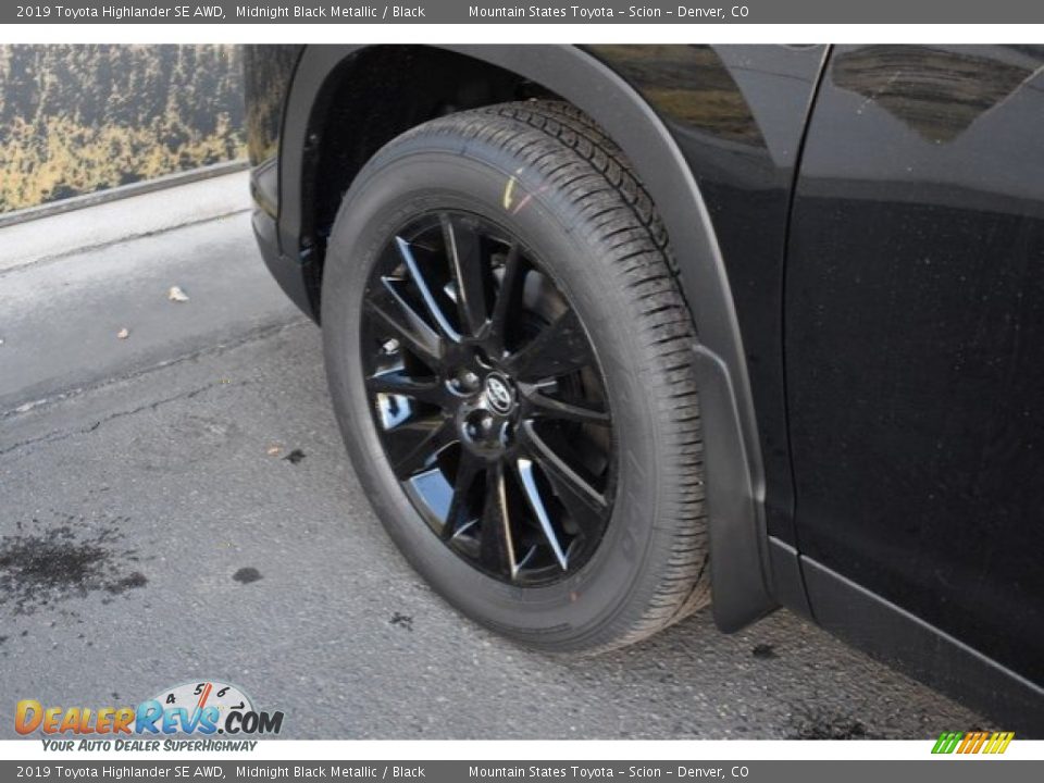 2019 Toyota Highlander SE AWD Midnight Black Metallic / Black Photo #35