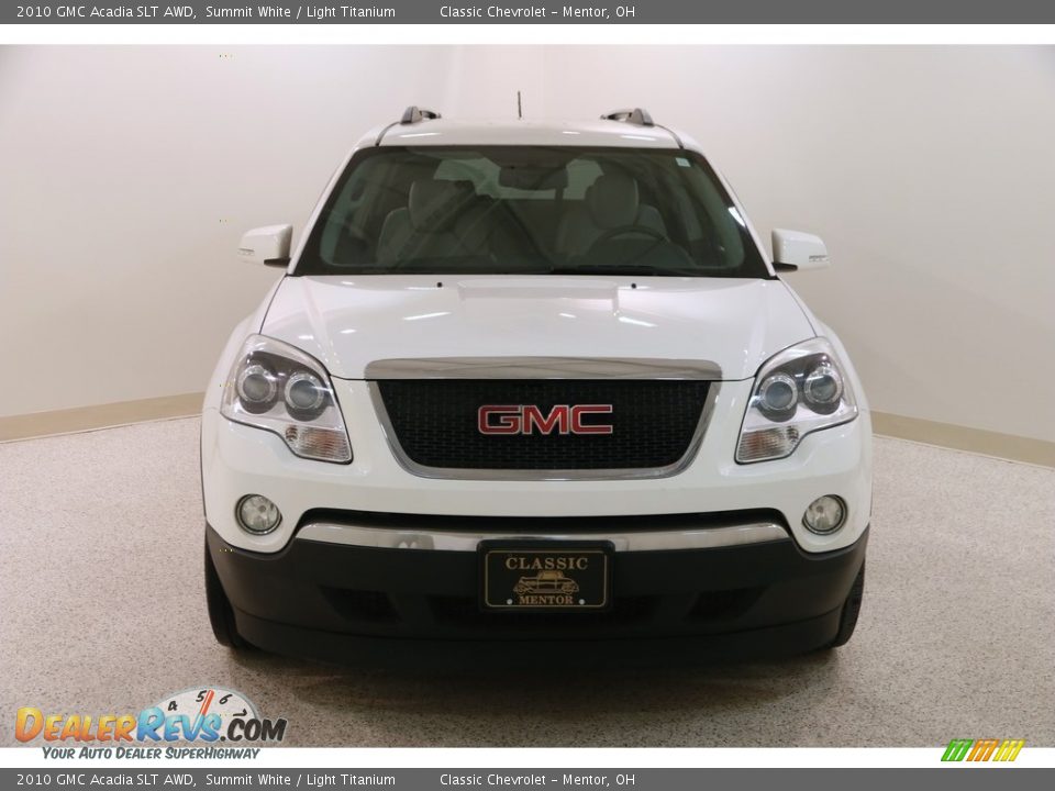2010 GMC Acadia SLT AWD Summit White / Light Titanium Photo #2