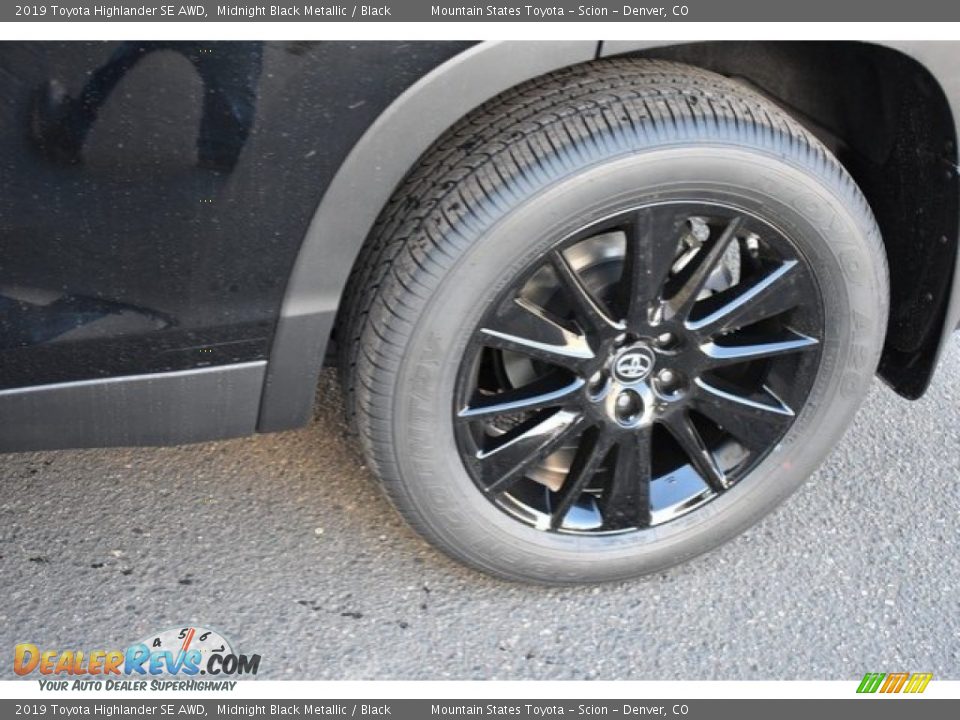 2019 Toyota Highlander SE AWD Midnight Black Metallic / Black Photo #36