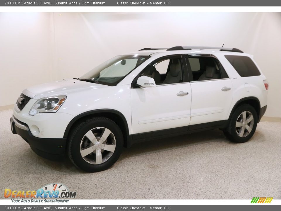 2010 GMC Acadia SLT AWD Summit White / Light Titanium Photo #3