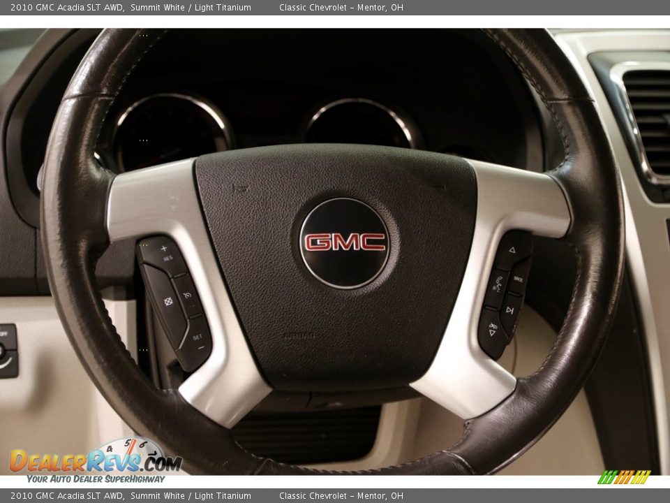 2010 GMC Acadia SLT AWD Summit White / Light Titanium Photo #7