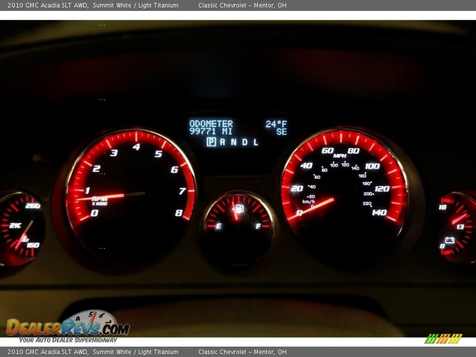2010 GMC Acadia SLT AWD Summit White / Light Titanium Photo #8