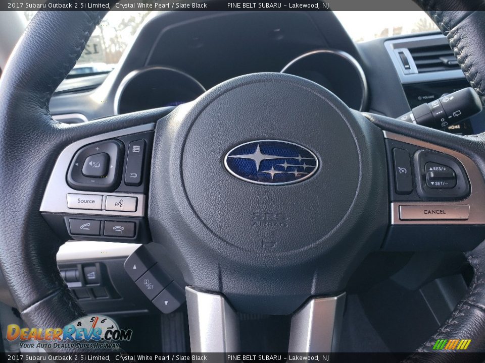 2017 Subaru Outback 2.5i Limited Crystal White Pearl / Slate Black Photo #31
