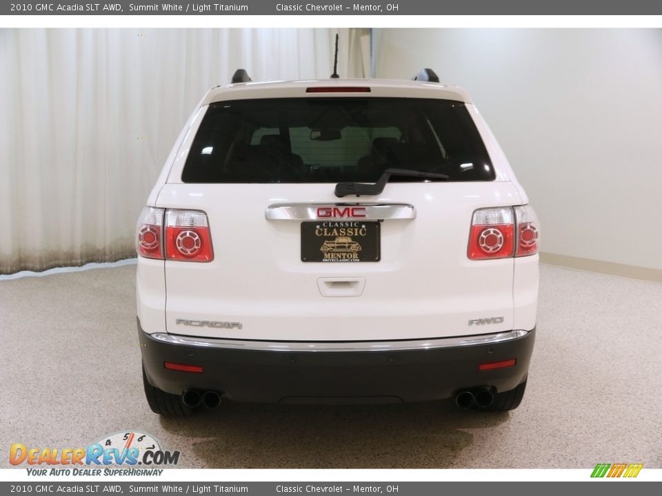 2010 GMC Acadia SLT AWD Summit White / Light Titanium Photo #17