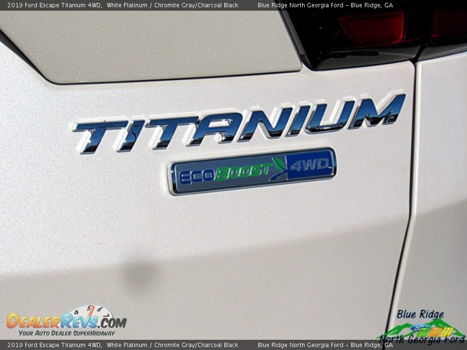 2019 Ford Escape Titanium 4WD White Platinum / Chromite Gray/Charcoal Black Photo #34