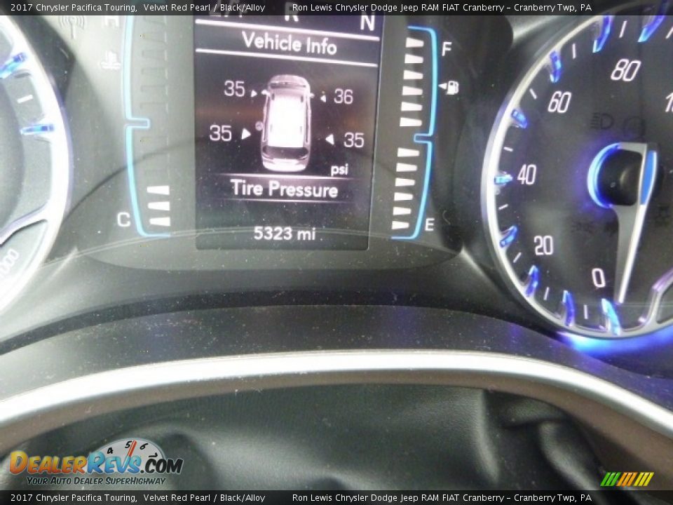 2017 Chrysler Pacifica Touring Velvet Red Pearl / Black/Alloy Photo #19