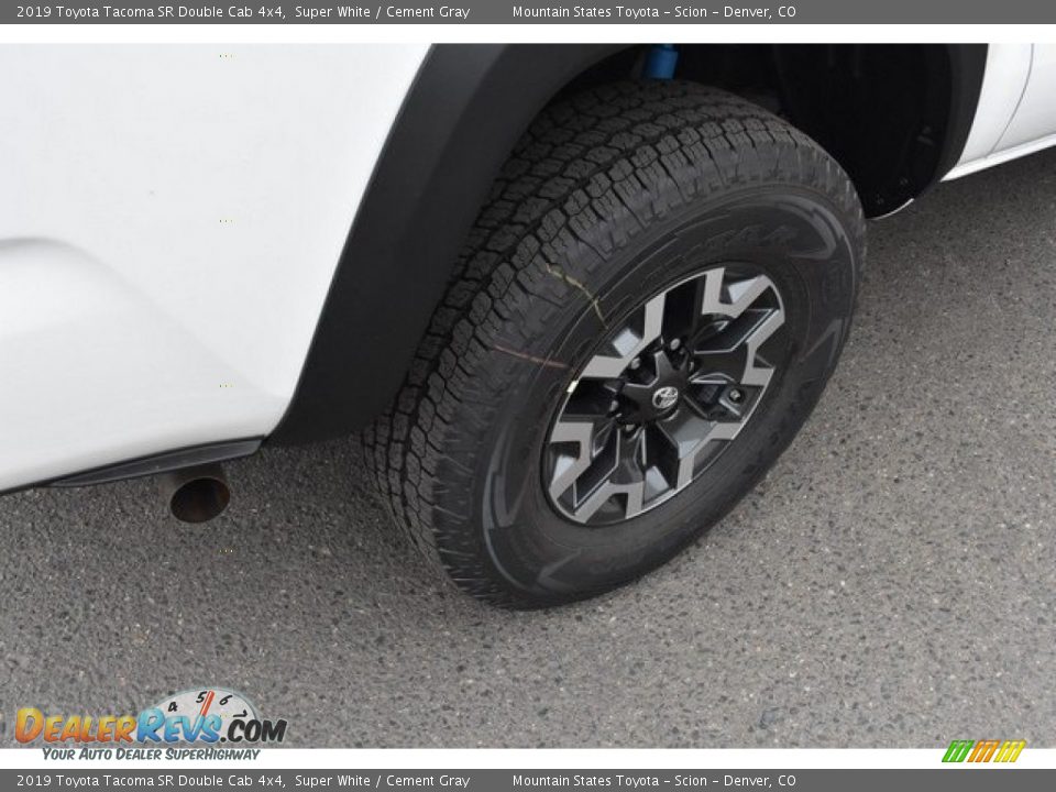 2019 Toyota Tacoma SR Double Cab 4x4 Super White / Cement Gray Photo #34