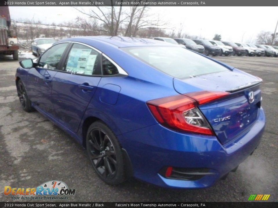 2019 Honda Civic Sport Sedan Agean Blue Metallic / Black Photo #3