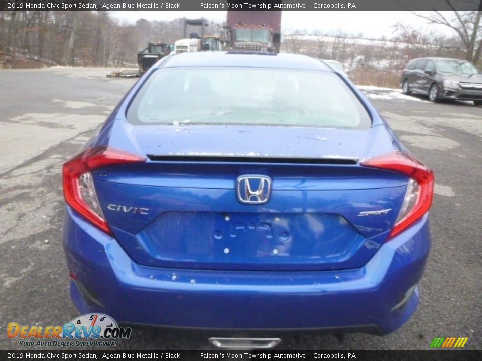 2019 Honda Civic Sport Sedan Agean Blue Metallic / Black Photo #4
