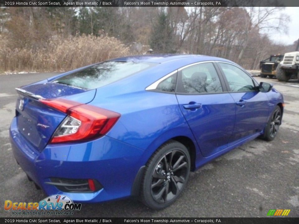 2019 Honda Civic Sport Sedan Agean Blue Metallic / Black Photo #5