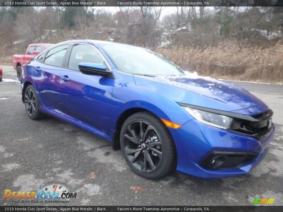 2019 Honda Civic Sport Sedan Agean Blue Metallic / Black Photo #6