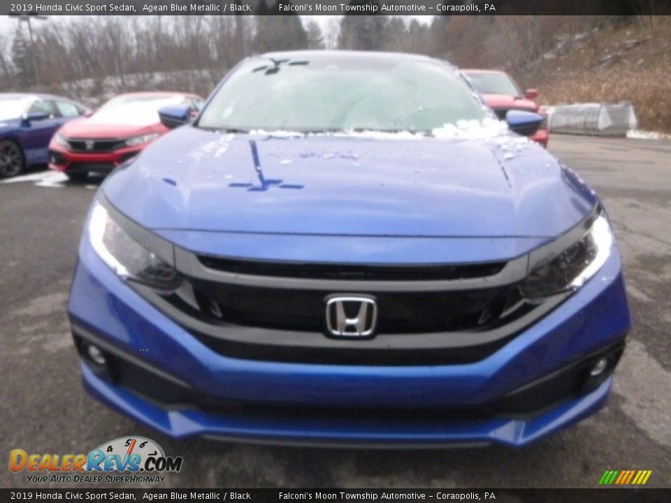 2019 Honda Civic Sport Sedan Agean Blue Metallic / Black Photo #7