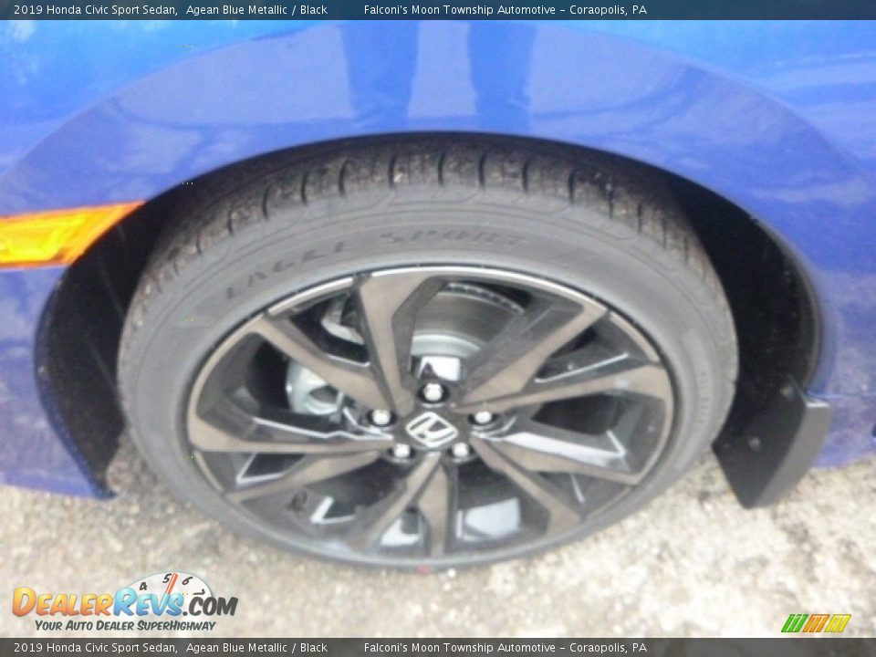 2019 Honda Civic Sport Sedan Agean Blue Metallic / Black Photo #8