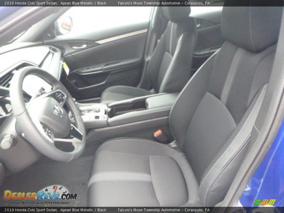 2019 Honda Civic Sport Sedan Agean Blue Metallic / Black Photo #9