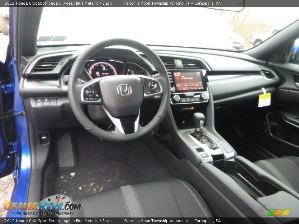 2019 Honda Civic Sport Sedan Agean Blue Metallic / Black Photo #11