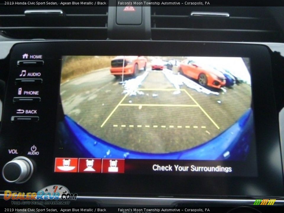 2019 Honda Civic Sport Sedan Agean Blue Metallic / Black Photo #15