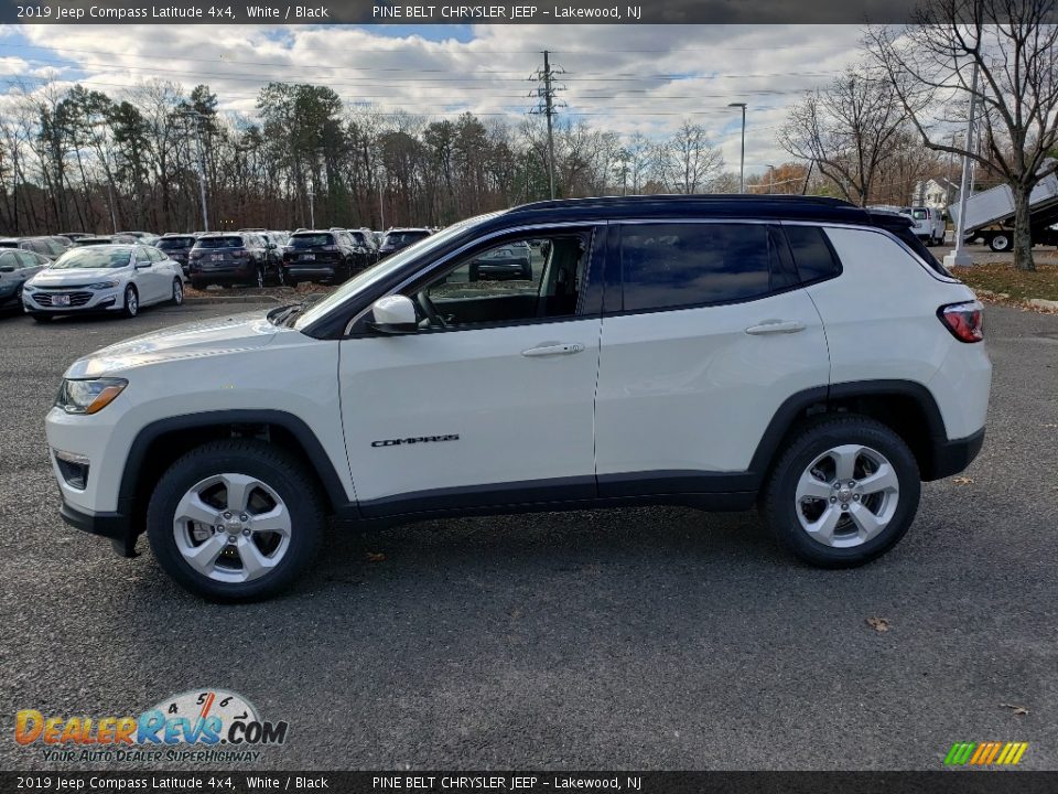 2019 Jeep Compass Latitude 4x4 White / Black Photo #3
