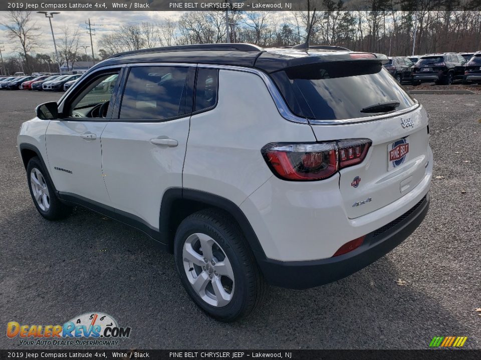 2019 Jeep Compass Latitude 4x4 White / Black Photo #4