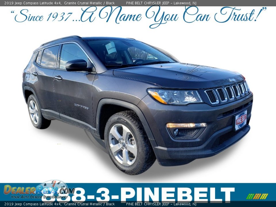 2019 Jeep Compass Latitude 4x4 Granite Crystal Metallic / Black Photo #1