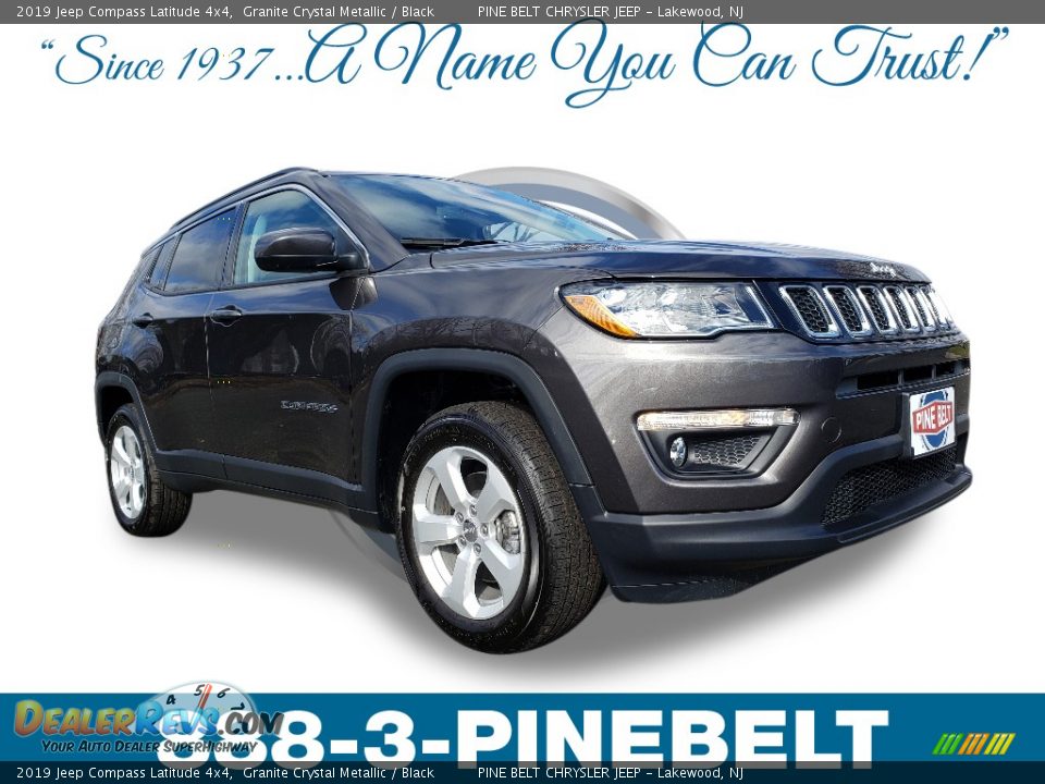 2019 Jeep Compass Latitude 4x4 Granite Crystal Metallic / Black Photo #1