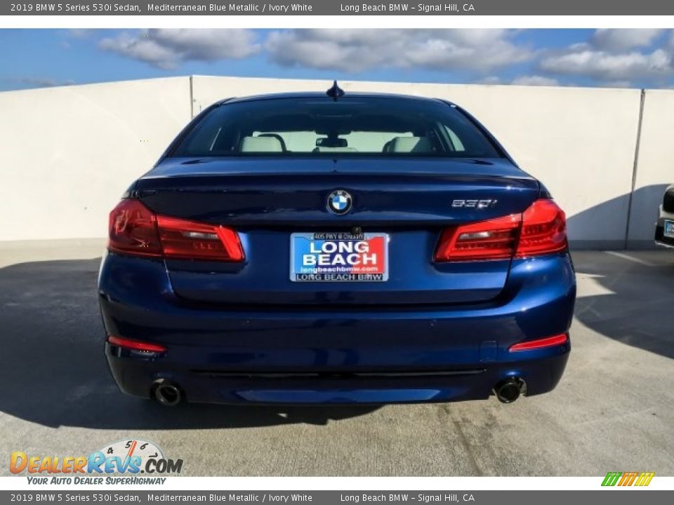2019 BMW 5 Series 530i Sedan Mediterranean Blue Metallic / Ivory White Photo #3