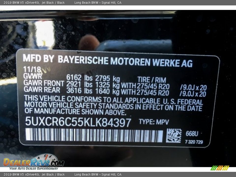 2019 BMW X5 xDrive40i Jet Black / Black Photo #11