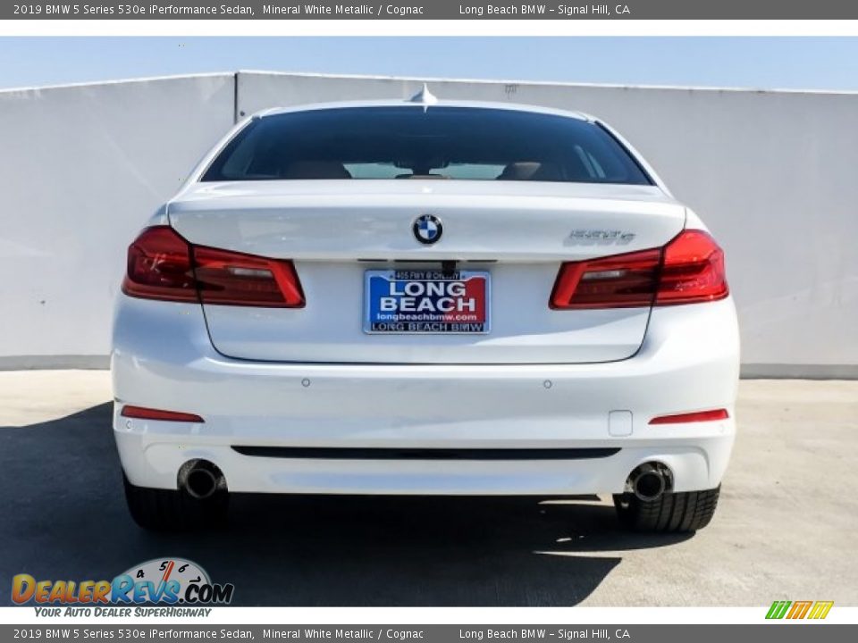 2019 BMW 5 Series 530e iPerformance Sedan Mineral White Metallic / Cognac Photo #3