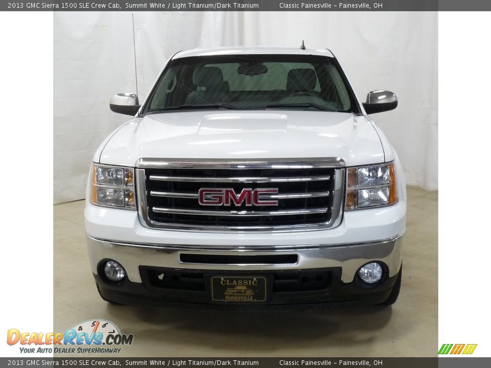 2013 GMC Sierra 1500 SLE Crew Cab Summit White / Light Titanium/Dark Titanium Photo #4