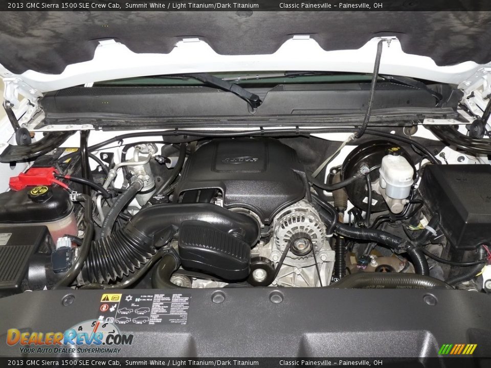 2013 GMC Sierra 1500 SLE Crew Cab Summit White / Light Titanium/Dark Titanium Photo #6