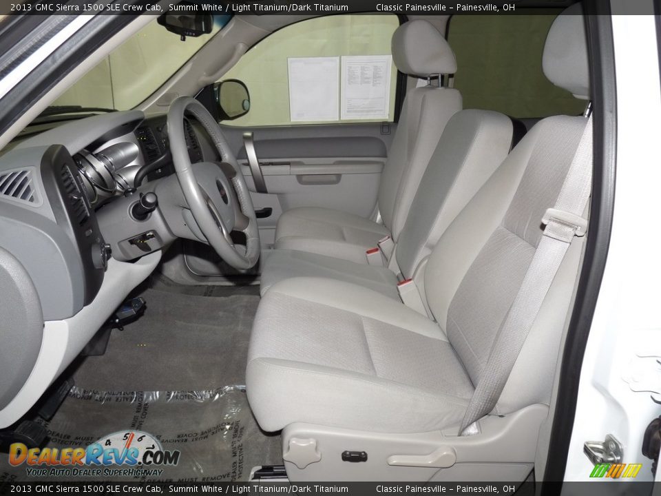 2013 GMC Sierra 1500 SLE Crew Cab Summit White / Light Titanium/Dark Titanium Photo #7