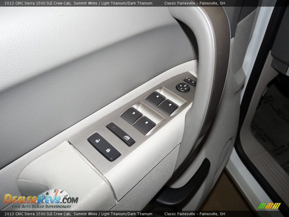2013 GMC Sierra 1500 SLE Crew Cab Summit White / Light Titanium/Dark Titanium Photo #10