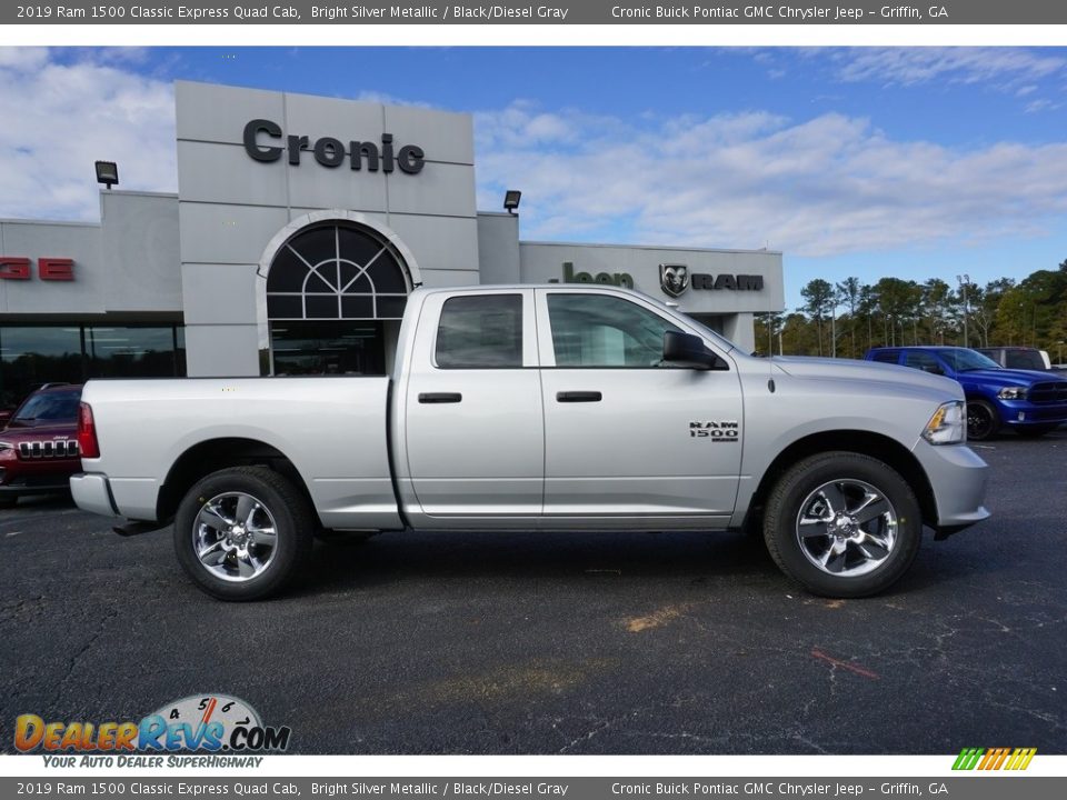 2019 Ram 1500 Classic Express Quad Cab Bright Silver Metallic / Black/Diesel Gray Photo #11