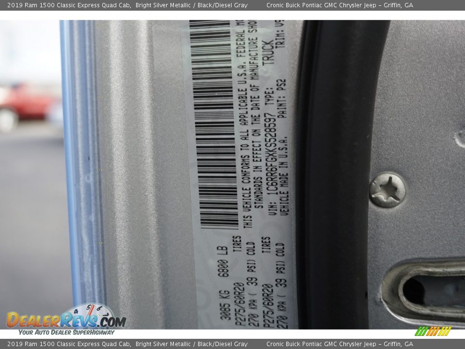 2019 Ram 1500 Classic Express Quad Cab Bright Silver Metallic / Black/Diesel Gray Photo #15