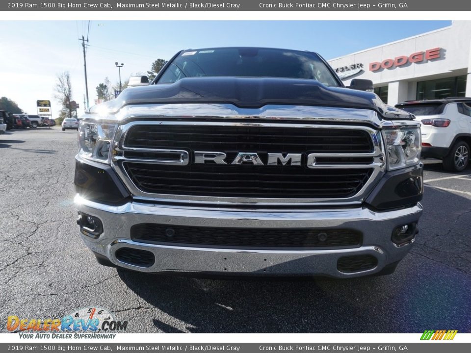 2019 Ram 1500 Big Horn Crew Cab Maximum Steel Metallic / Black/Diesel Gray Photo #2