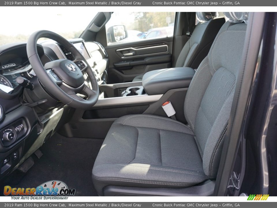 2019 Ram 1500 Big Horn Crew Cab Maximum Steel Metallic / Black/Diesel Gray Photo #4