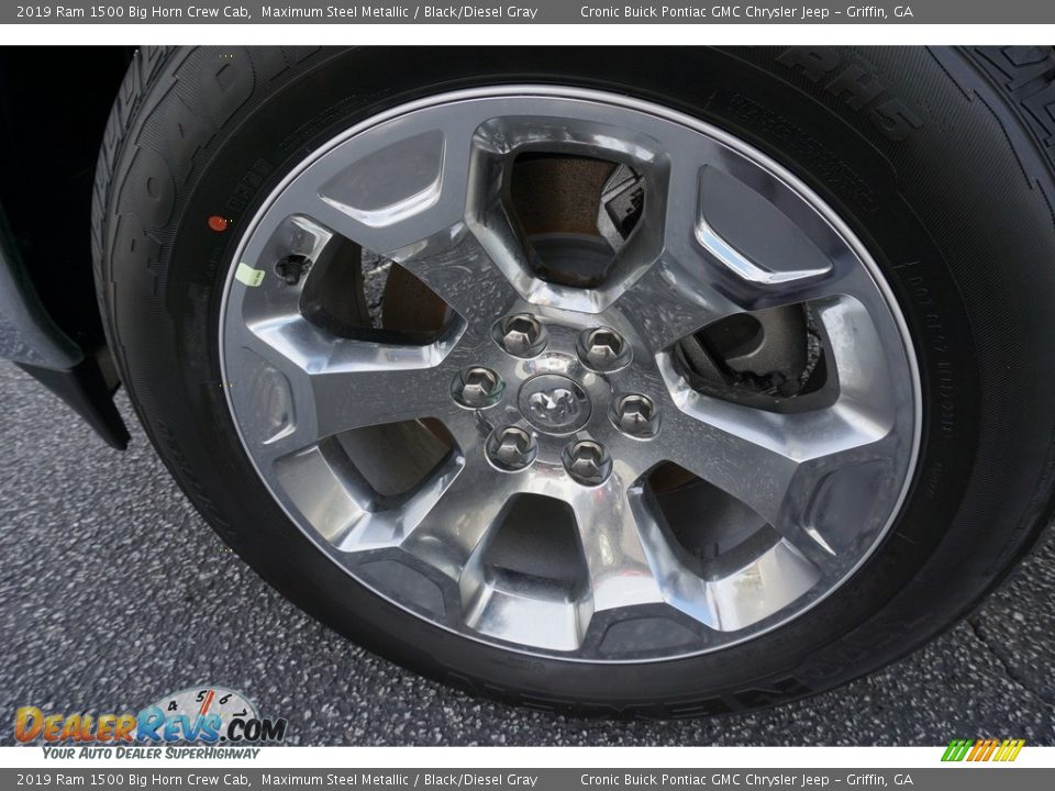 2019 Ram 1500 Big Horn Crew Cab Maximum Steel Metallic / Black/Diesel Gray Photo #8