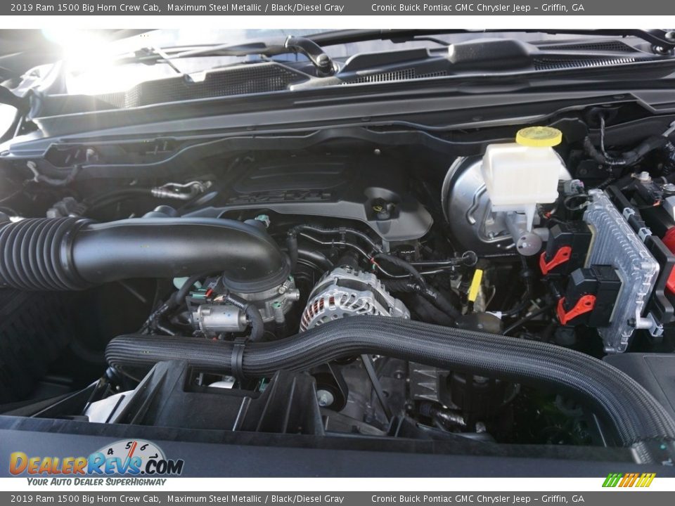 2019 Ram 1500 Big Horn Crew Cab Maximum Steel Metallic / Black/Diesel Gray Photo #9