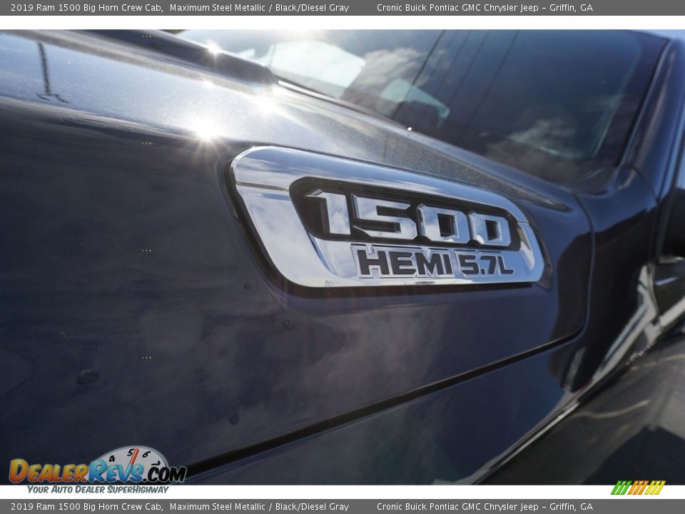 2019 Ram 1500 Big Horn Crew Cab Maximum Steel Metallic / Black/Diesel Gray Photo #10