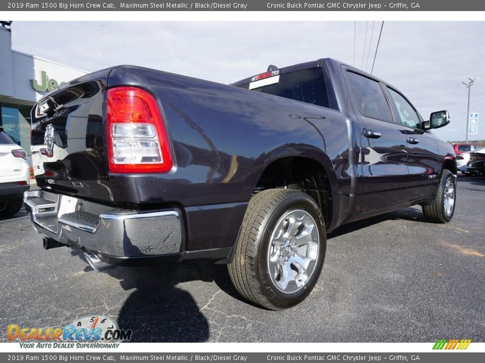2019 Ram 1500 Big Horn Crew Cab Maximum Steel Metallic / Black/Diesel Gray Photo #12