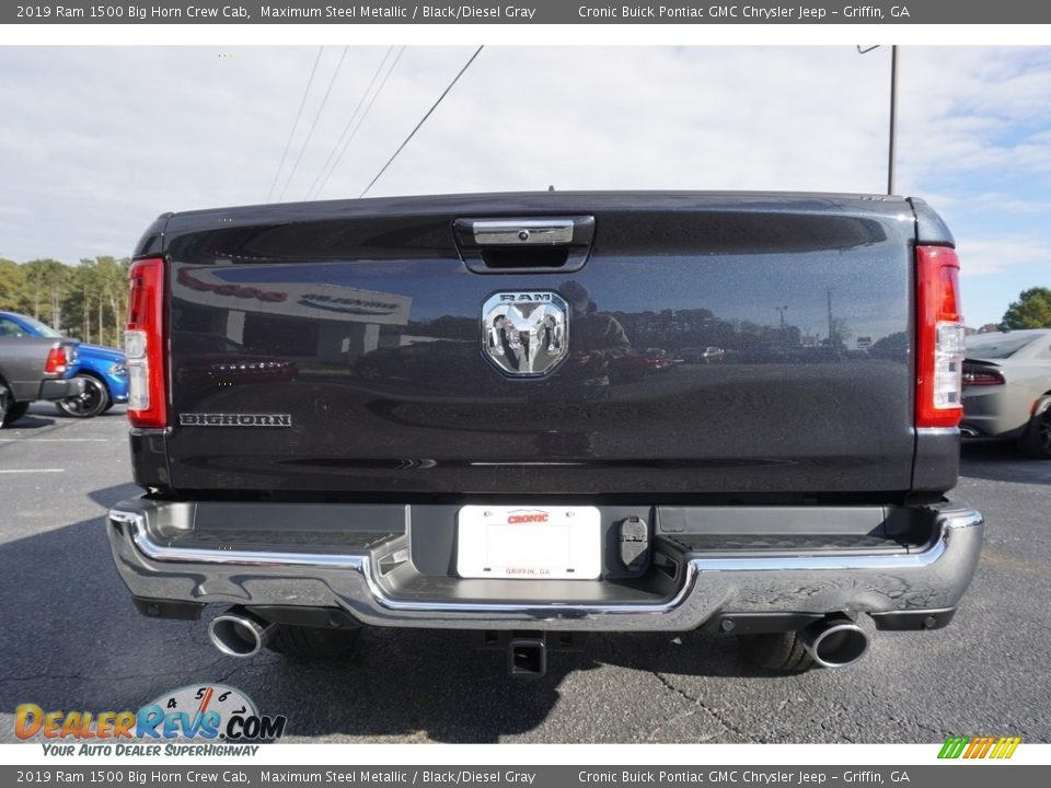 2019 Ram 1500 Big Horn Crew Cab Maximum Steel Metallic / Black/Diesel Gray Photo #13