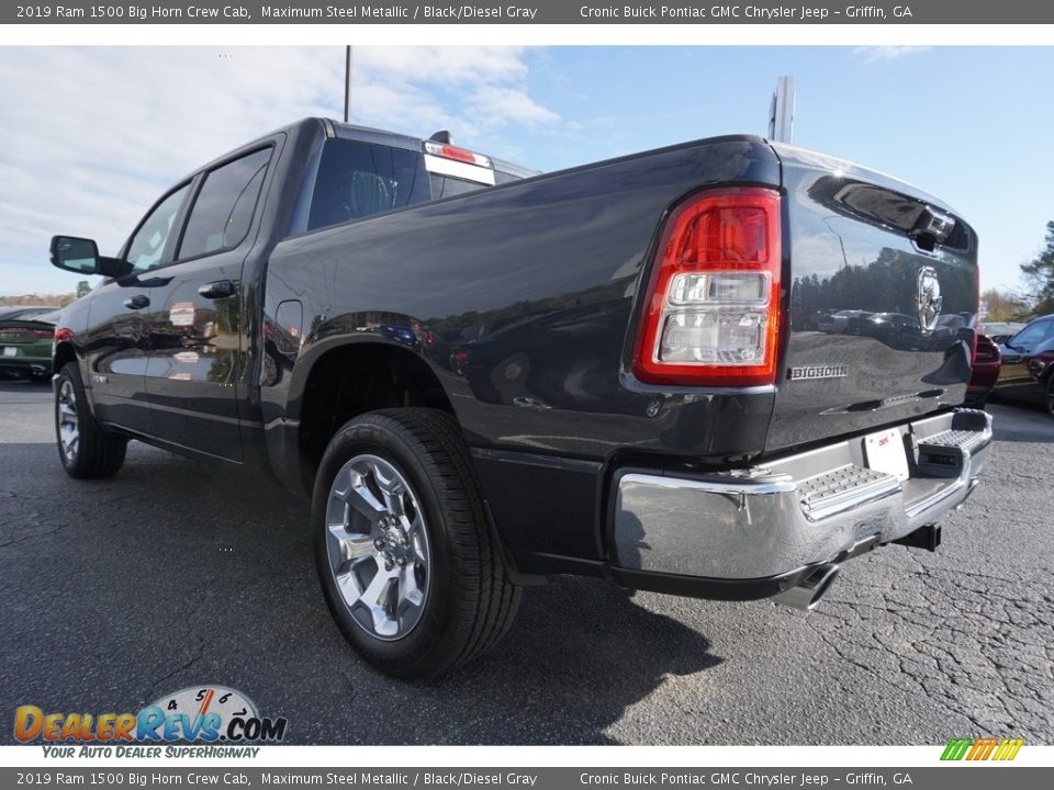 2019 Ram 1500 Big Horn Crew Cab Maximum Steel Metallic / Black/Diesel Gray Photo #14