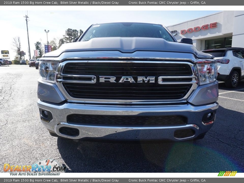2019 Ram 1500 Big Horn Crew Cab Billett Silver Metallic / Black/Diesel Gray Photo #2