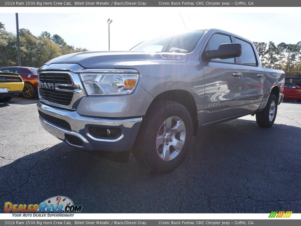 2019 Ram 1500 Big Horn Crew Cab Billett Silver Metallic / Black/Diesel Gray Photo #3