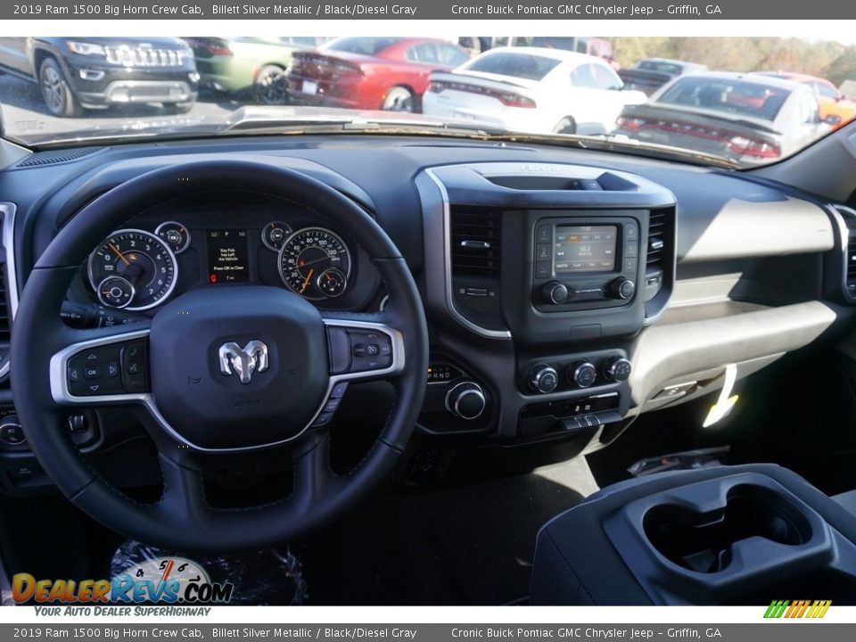 2019 Ram 1500 Big Horn Crew Cab Billett Silver Metallic / Black/Diesel Gray Photo #6