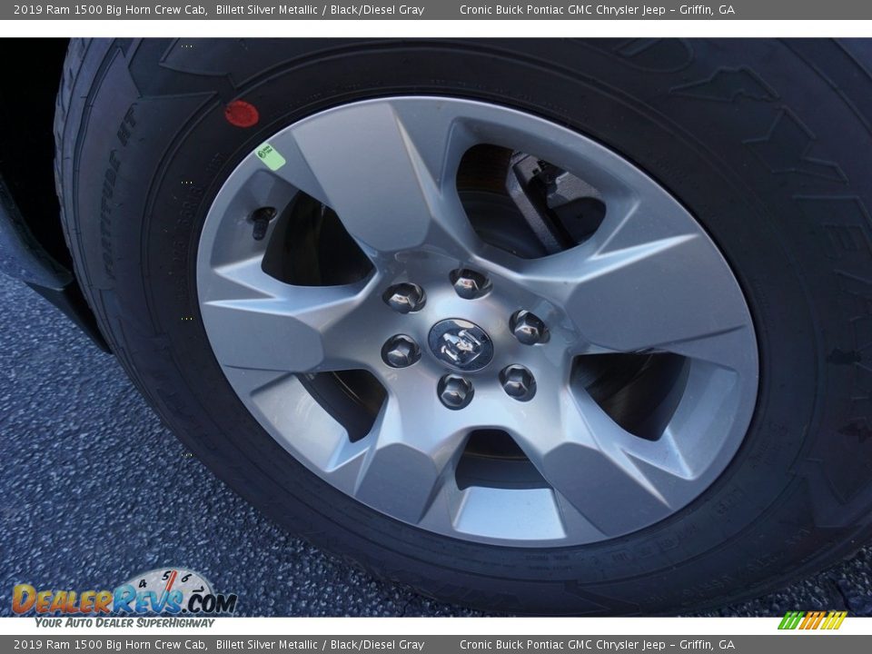 2019 Ram 1500 Big Horn Crew Cab Billett Silver Metallic / Black/Diesel Gray Photo #9